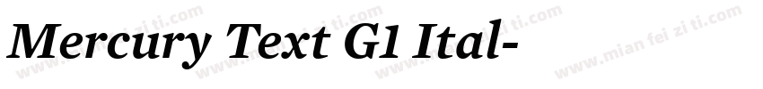 Mercury Text G1 Ital字体转换